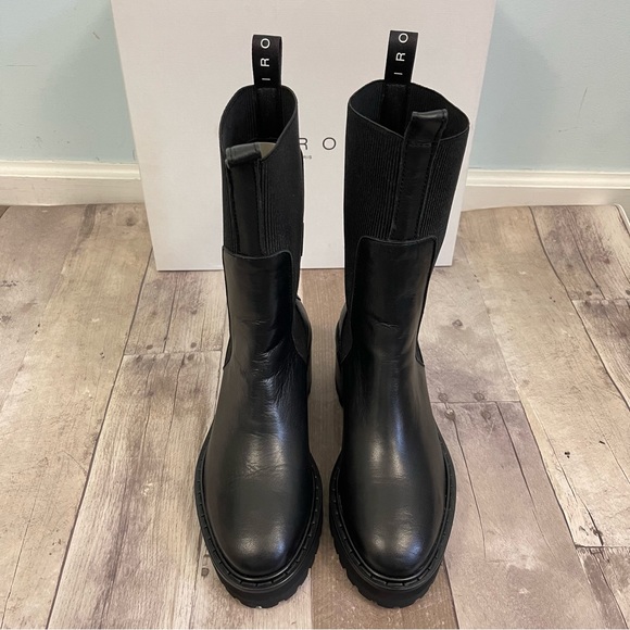 IRO Women's Leather Chelsea Boots Black Size 39 / US 8 - Picture 2 of 13